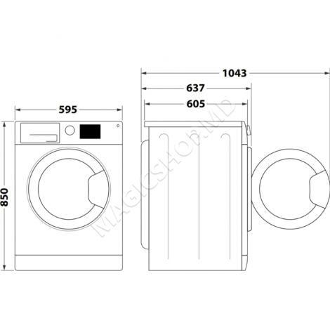 Mașina de spălat rufe Hotpoint-Ariston NM11 845 WS A EU N